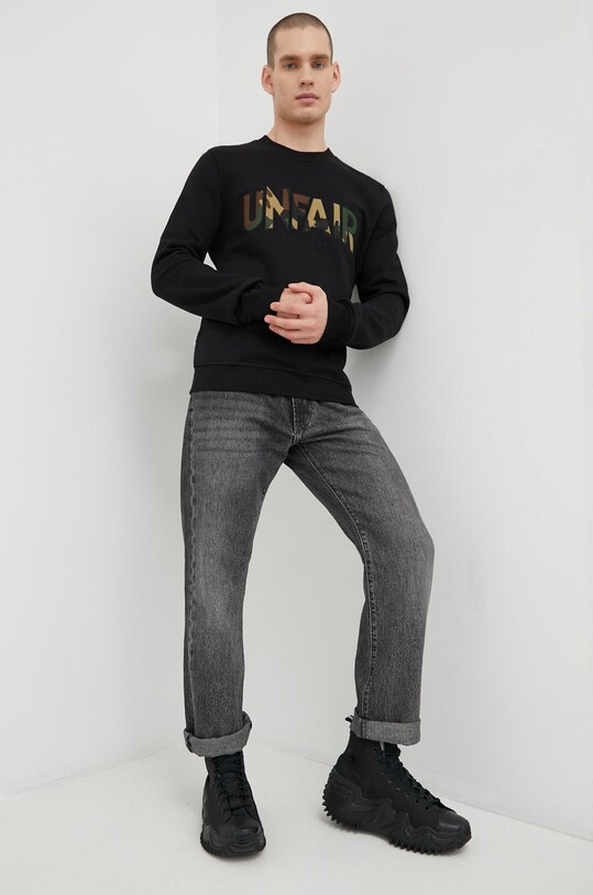 Unfair Athletics bluza bawełniana aplikacja czarny UNFR22.102
