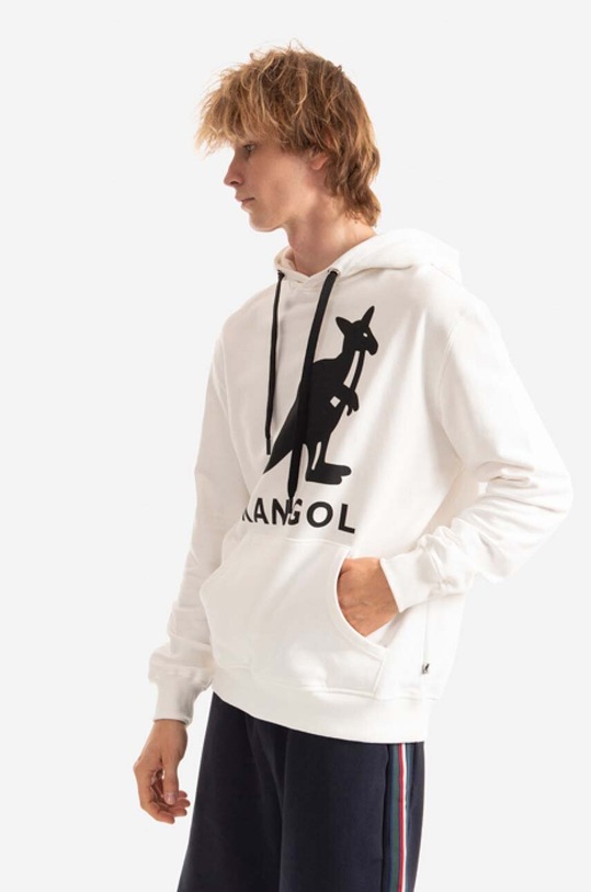 Kangol bluza bawełniana nadruk biały KLEU001