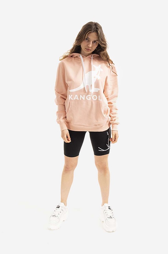 Pamučna dukserica Kangol KLEU001 roza SS22