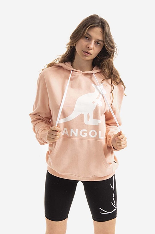 Pamučna dukserica Kangol KLEU001 roza