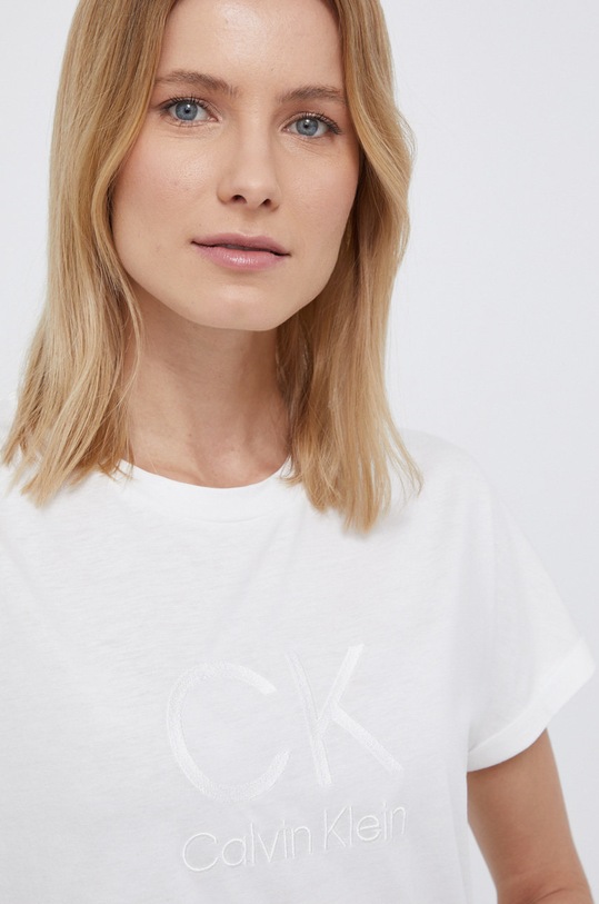Bavlněné tričko Calvin Klein bílá K20K203460.PPYY
