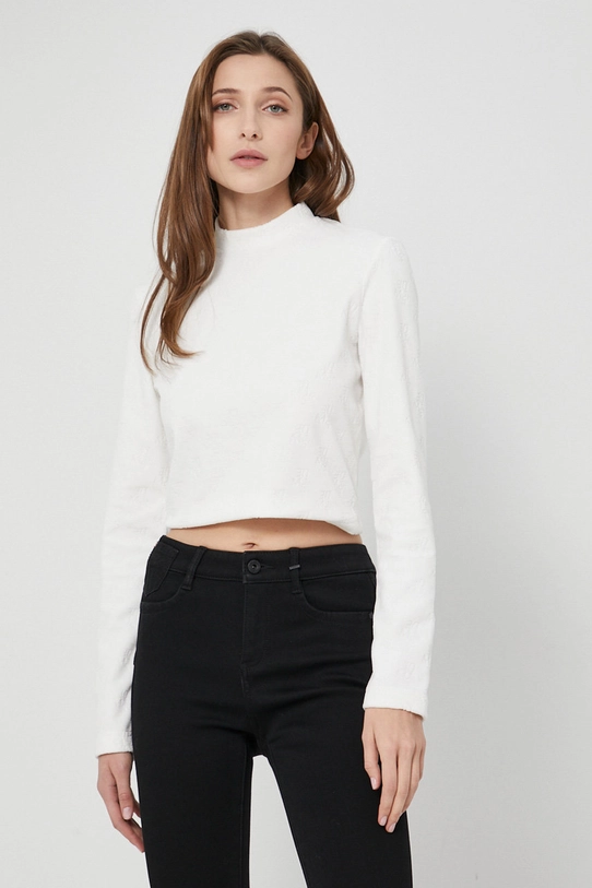 Miss Sixty Longsleeve crop top biały 6N4SJ7120000