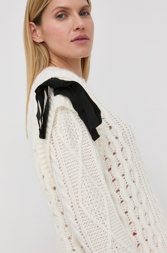 Red Valentino - Pulover din amestec de lana bej XR3KC12F6CH