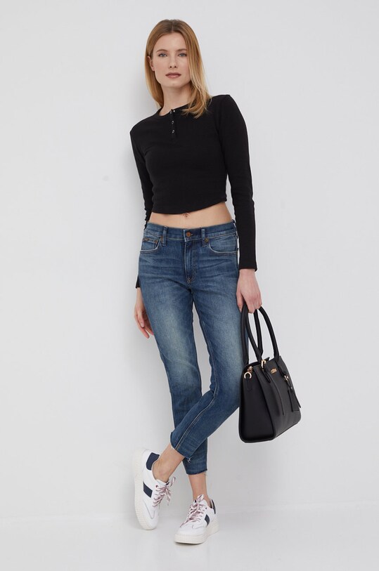 Calvin Klein Jeans bombaž dolgo rokav J20J218329.PPYY črna SS22