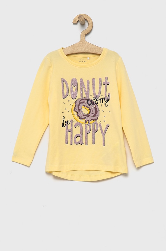 Name it Longsleeve dziecięcy z elastanem żółty 13197709.DoubleCrea