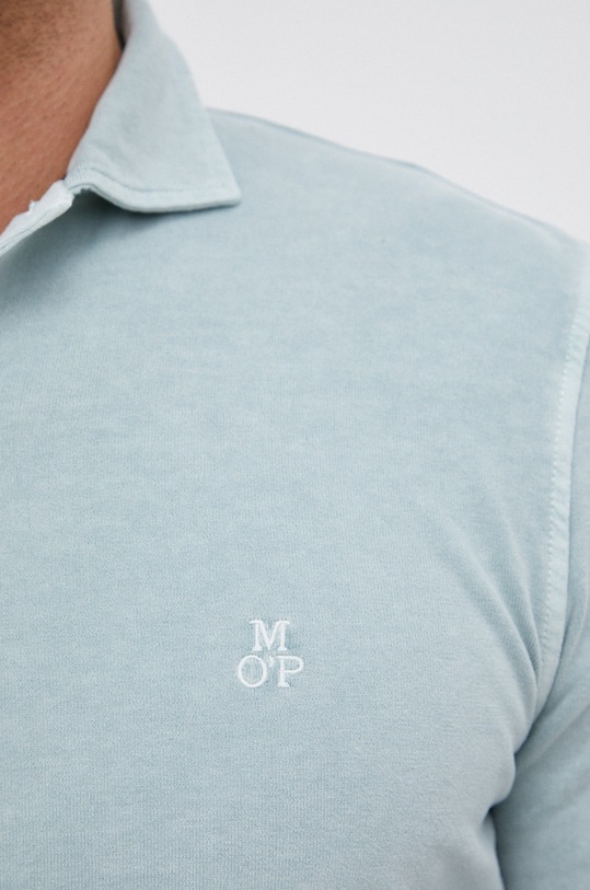 Bavlnené tričko s dlhým rukávom Marc O'Polo 220223655000 zelená