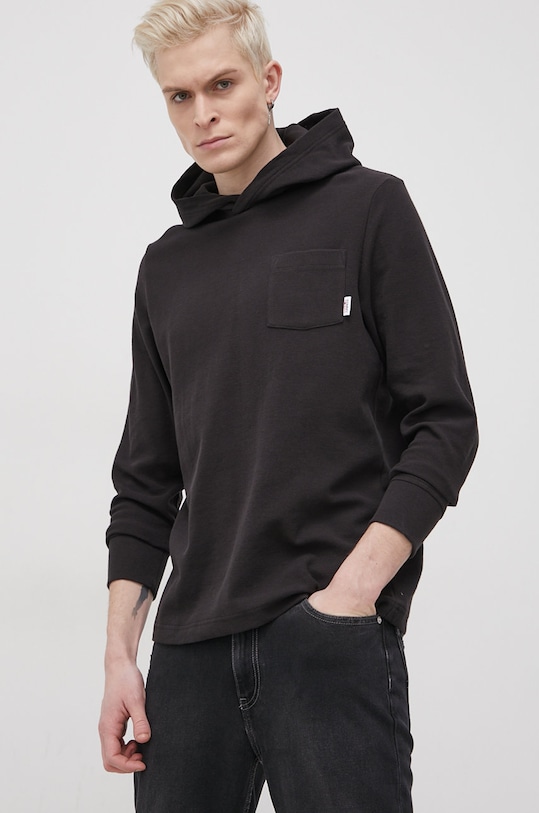 Pamučna dukserica Tommy Jeans pamuk crna DM0DM12465.PPYY