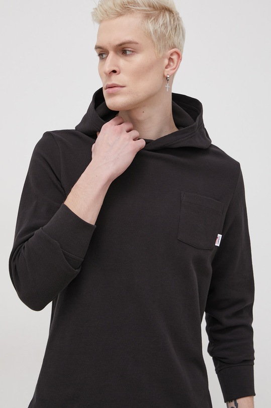 Pamučna dukserica Tommy Jeans crna DM0DM12465.PPYY