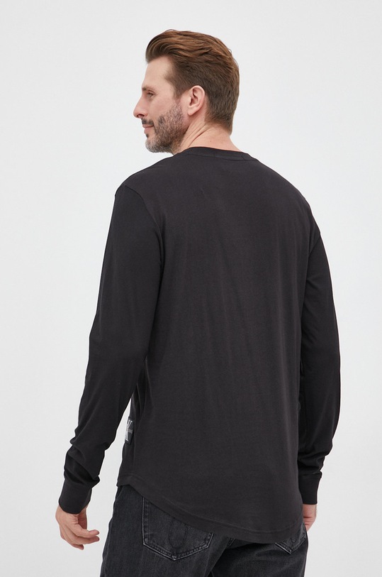 Odzież Calvin Klein Jeans longsleeve bawełniany J30J319312.PPYY czarny