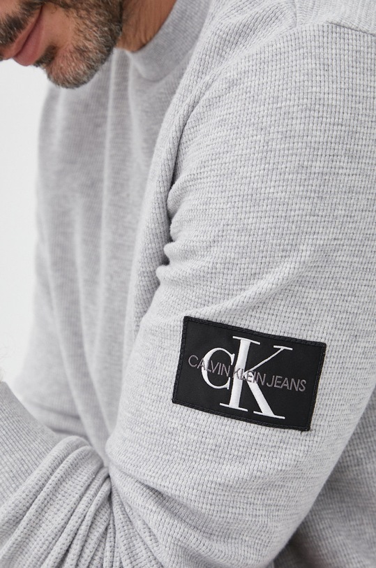 Calvin Klein Jeans sweter bawełniany J30J316610.PPYY J30J316610.PPYY szary