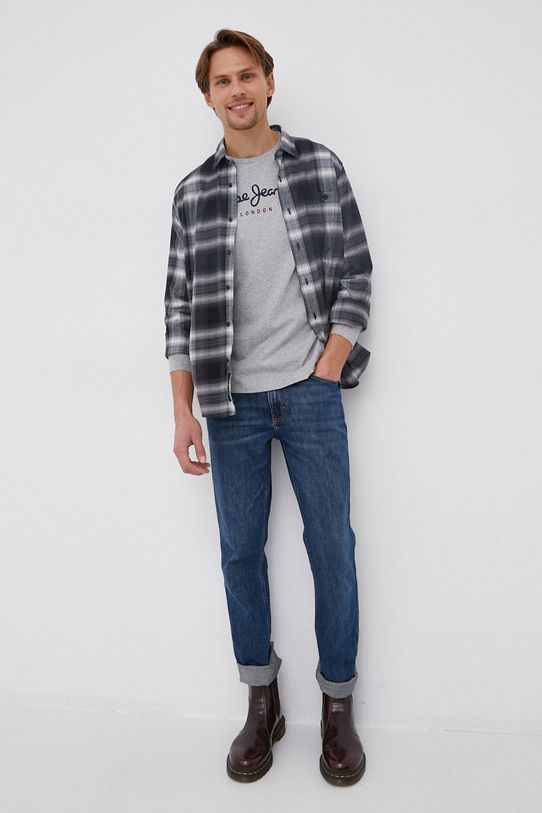 Bavlnené tričko s dlhým rukávom Pepe Jeans Eggo PM508209.933 sivá SS22