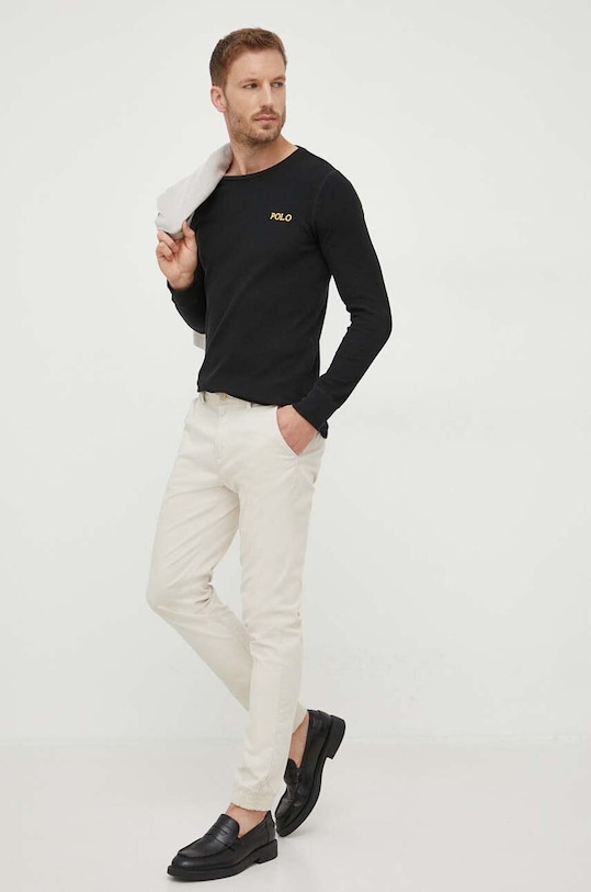 Tričko s dlhým rukávom Polo Ralph Lauren 714830284007 čierna SS22