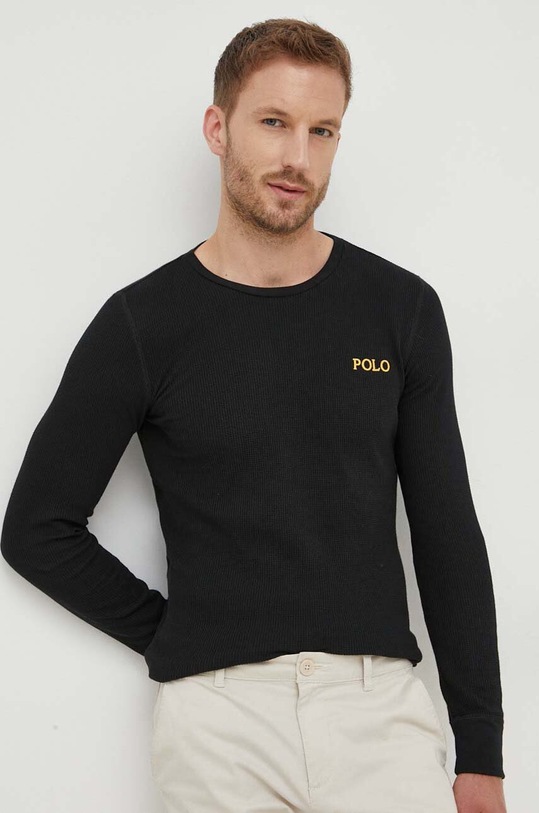 Tričko s dlhým rukávom Polo Ralph Lauren čierna 714830284007