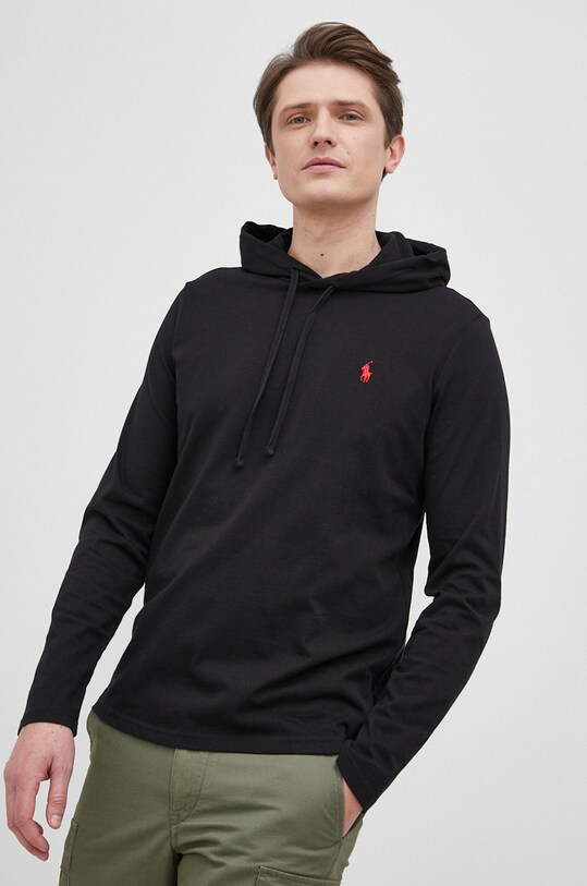 Polo Ralph Lauren - Βαμβακερό πουκάμισο με μακριά μανίκια κανονικό μαύρο 710847203001