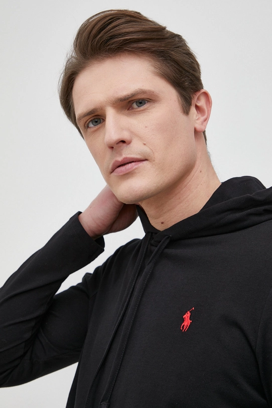 Одяг Бавовняний лонгслів Polo Ralph Lauren 710847203001 чорний