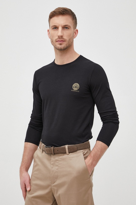 Odjeća Majica dugih rukava Versace AUU01007 crna