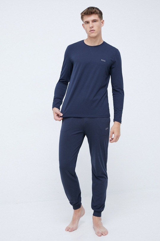 BOSS longsleeve piżamowy dzianina granatowy 50470144
