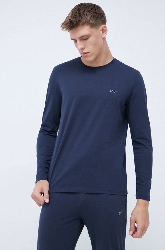 BOSS longsleeve piżamowy 50470144 granatowy AW22
