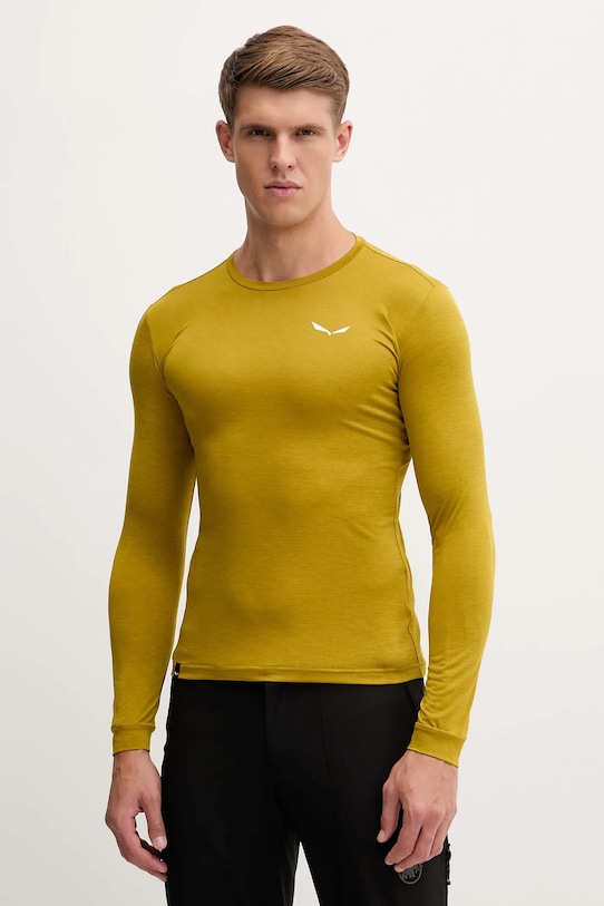 Salewa longsleeve sportowy Puez Melange pozostałe zielony 00.0000027453