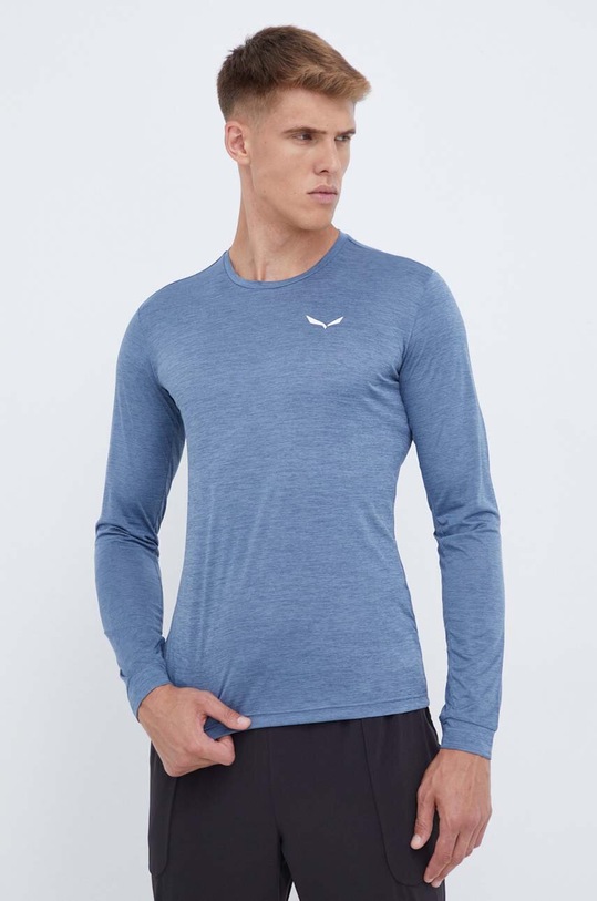 Salewa longsleeve sportowy Puez Melange pozostałe niebieski 00.0000027453