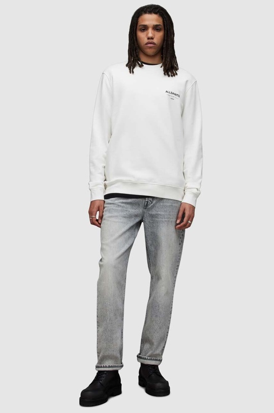 Bavlnené tričko s dlhým rukávom AllSaints biela MG049W