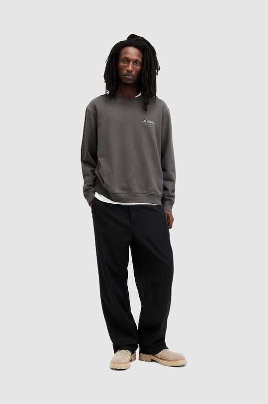 AllSaints longsleeve din bumbac MG049W gri