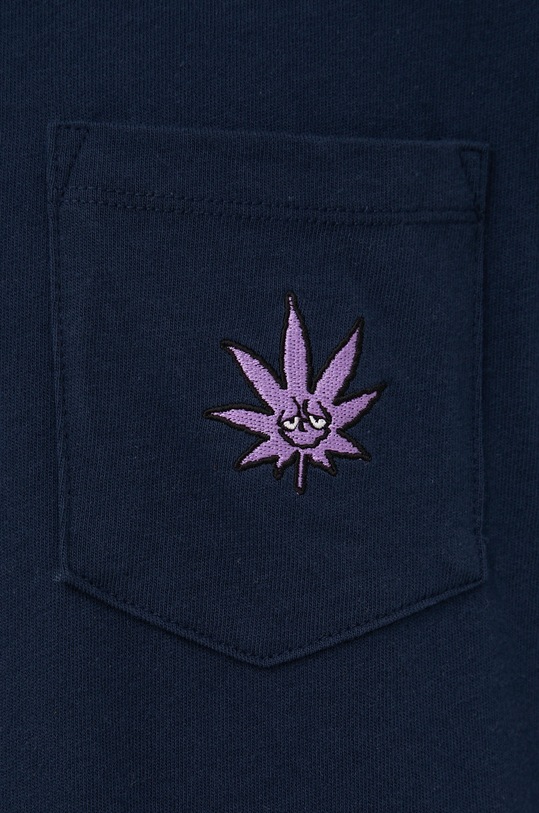 HUF longsleeve bawełniany ts01664.navy granatowy