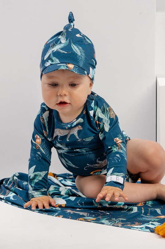 Detská čiapka Jamiks tenká tmavomodrá ALVIN.bambus.JLE013.B