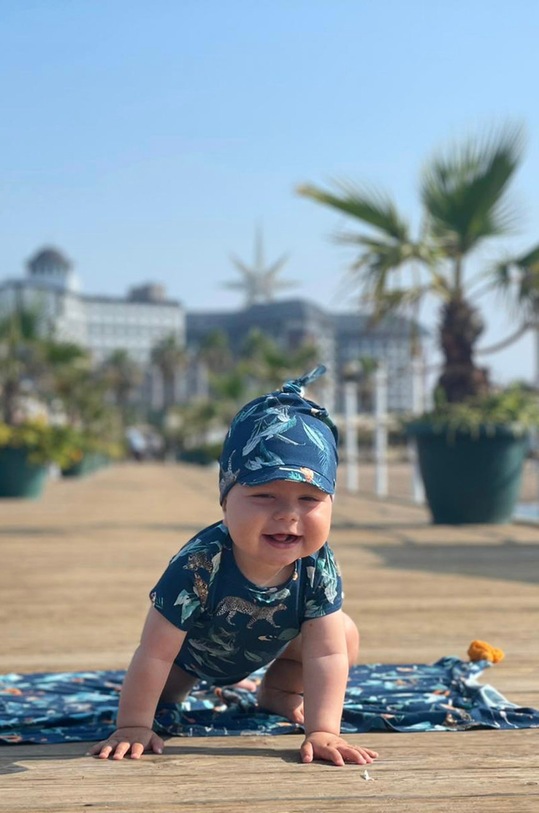 Detská čiapka Jamiks tmavomodrá ALVIN.bambus.JLE013.B