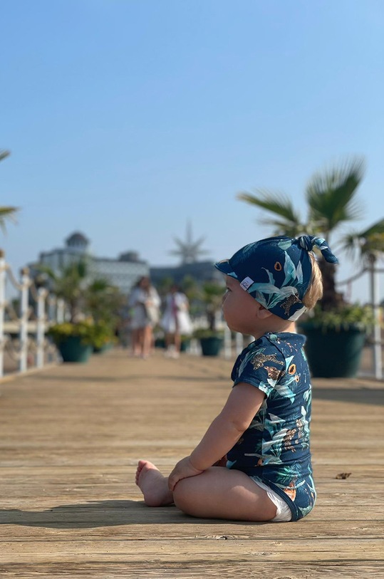 Detská čiapka Jamiks ALVIN.bambus.JLE013.B tmavomodrá