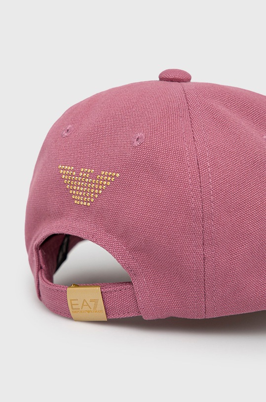 Akcesoria EA7 Emporio Armani czapka bawełniana 285559.2R104 285559.2R104 różowy