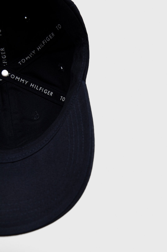 Tommy Hilfiger czapka bawełniana dziecięca granatowy AU0AU01310.PPYY