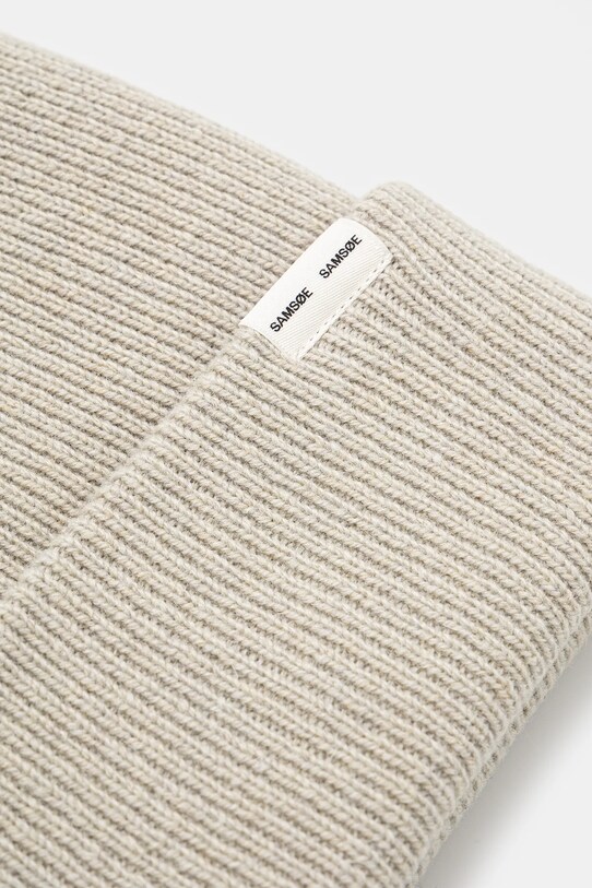 Вовняна шапка Samsoe Samsoe M13407218 сірий SS25