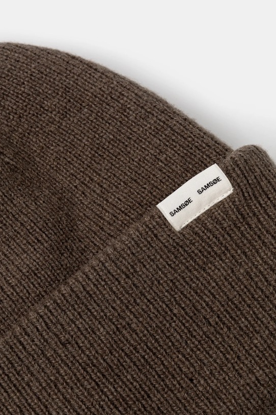 Шерстяная шапка Samsoe Samsoe M13407218 коричневый SS25