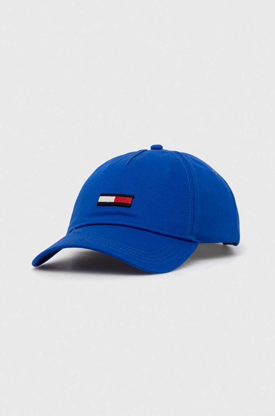 Tommy Jeans czapka z daszkiem bawełniana aplikacja niebieski AM0AM08496.PPYY