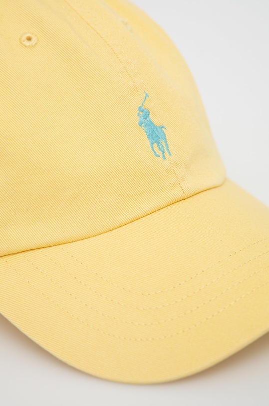 Βαμβακερό καπέλο Polo Ralph Lauren 710667709043 κίτρινο SS22