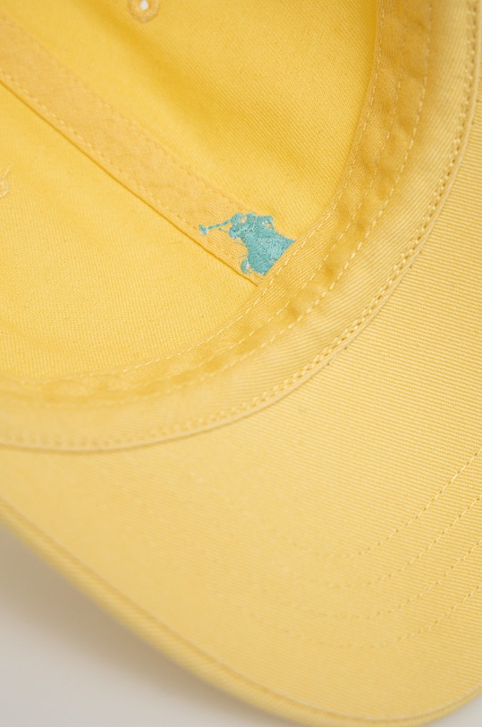 Βαμβακερό καπέλο Polo Ralph Lauren κίτρινο 710667709043