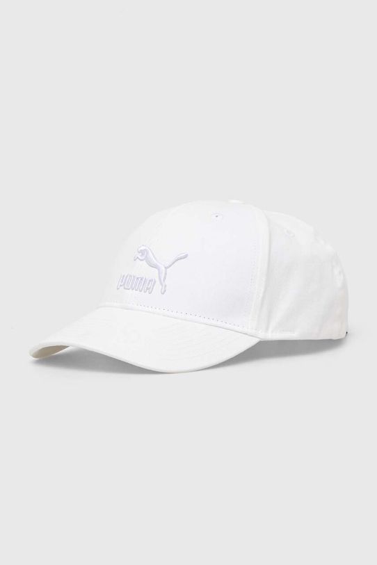 Puma czapka z daszkiem bawełniana Archive Logo BB Cap aplikacja biały 022554