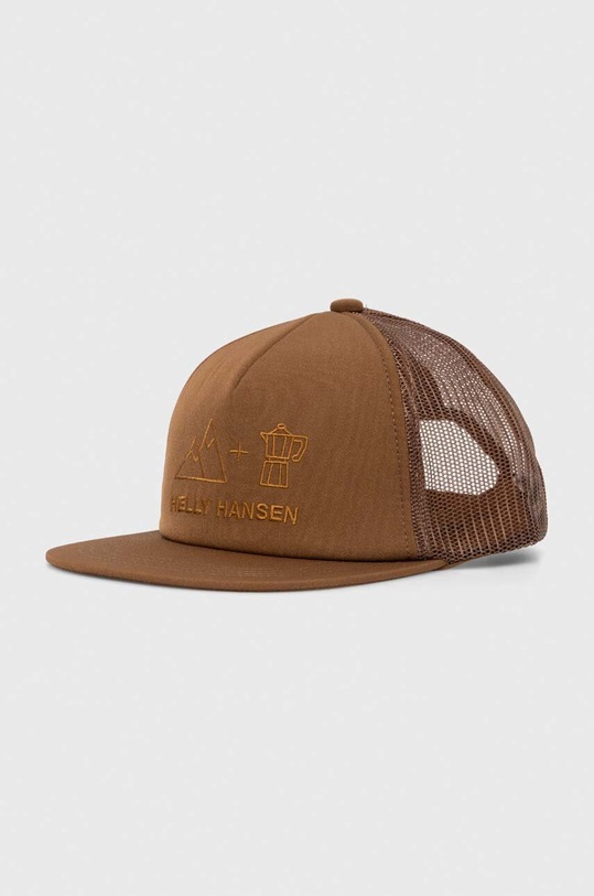 Helly Hansen czapka z daszkiem aplikacja brązowy 67155