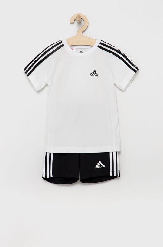 adidas Performance komplet bawełniany dziecięcy H65817 nadruk biały H65817