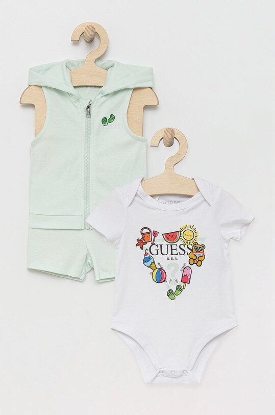 Dječji komplet Guess pletivo zelena H2GW02.KA6W0