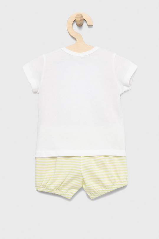 Dětská bavlněná souprava United Colors of Benetton 3E5LA100H.W zelená SS22