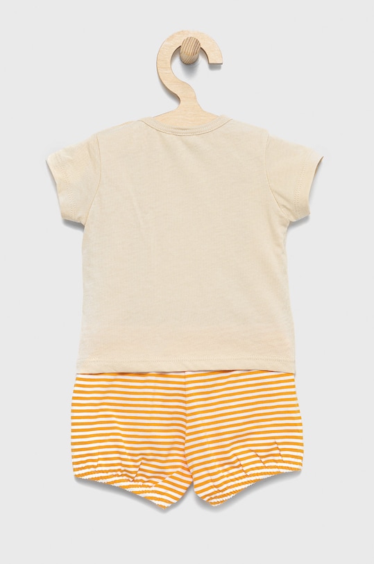 Dětská bavlněná souprava United Colors of Benetton 3E5LA100H.W oranžová SS22