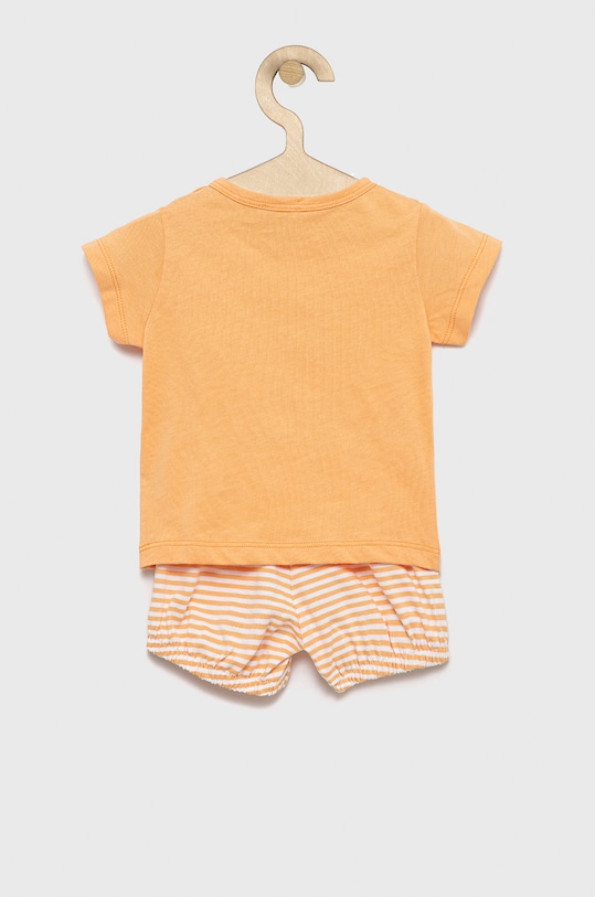 United Colors of Benetton komplet bawełniany dziecięcy 3E5LA100H.W pomarańczowy SS22