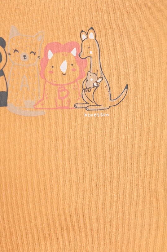 Chłopiec United Colors of Benetton komplet bawełniany dziecięcy 3E5LA100H.W pomarańczowy
