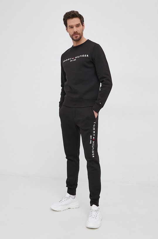 Tepláková souprava Tommy Hilfiger pletenina černá MW0MW24845.PPYY
