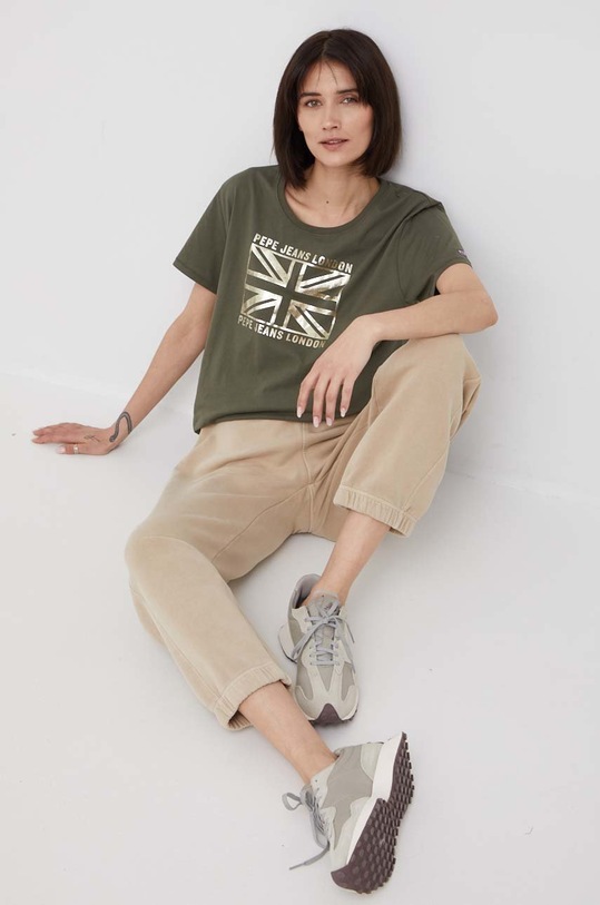 United Colors of Benetton spodnie dresowe beżowy 3HQLUF00A.902