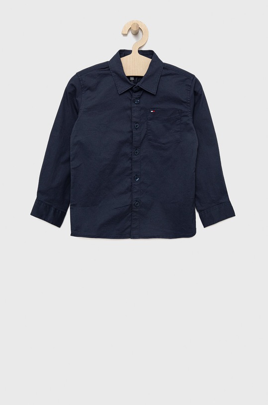 Tommy Hilfiger koszula dziecięca z elastanem granatowy KB0KB07044.PPYY