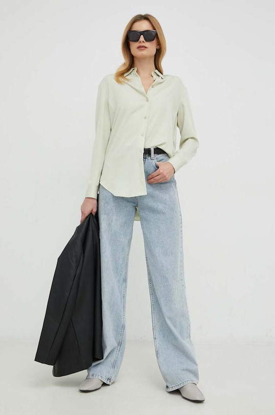 Calvin Klein koszula klasyczny zielony K20K203498.PPYY