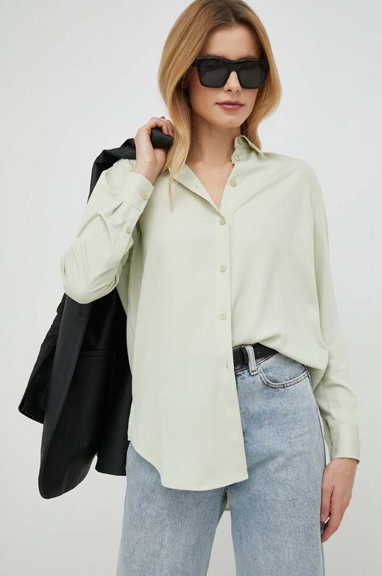 Odzież Calvin Klein koszula K20K203498.PPYY zielony